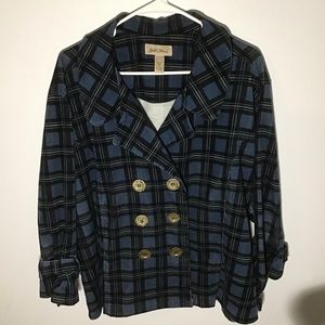 Plaid Corduroy Blazer